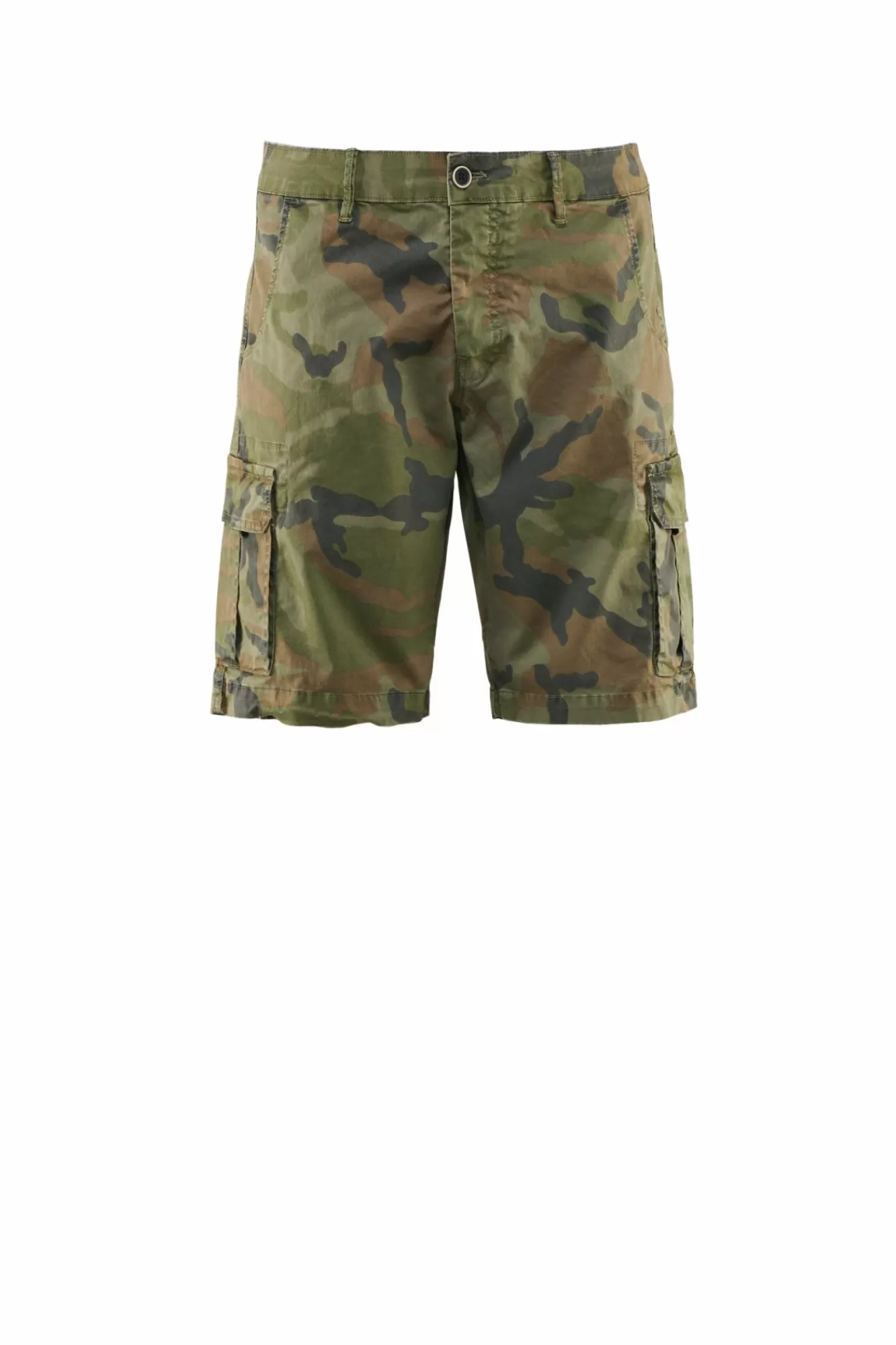 Bermuda Cargo Fantasia Camouflage In Gabardina Di Cotone>Bomboogie New