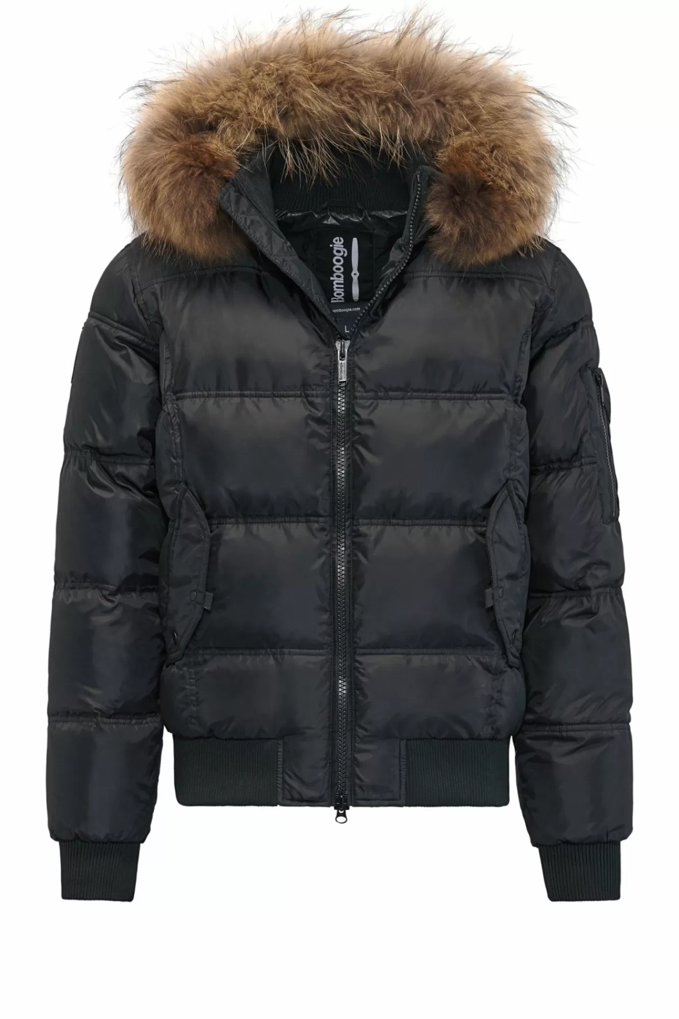 Bomber Imbottito In Piuma Con Bordo In Pelliccia Folta>Bomboogie Sale