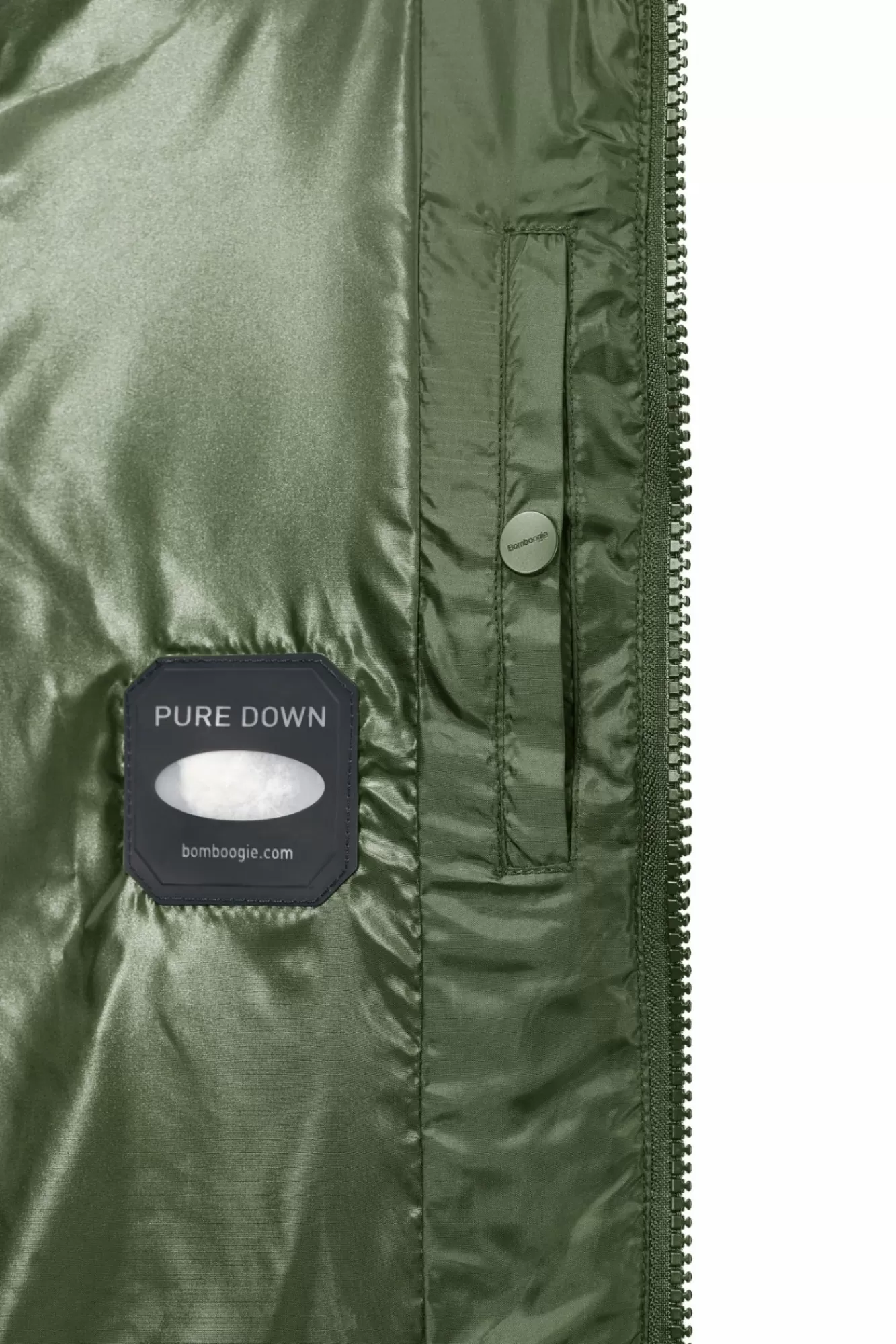 Bomber Imbottito In Piuma Con Bordo In Pelliccia Folta>Bomboogie Fashion