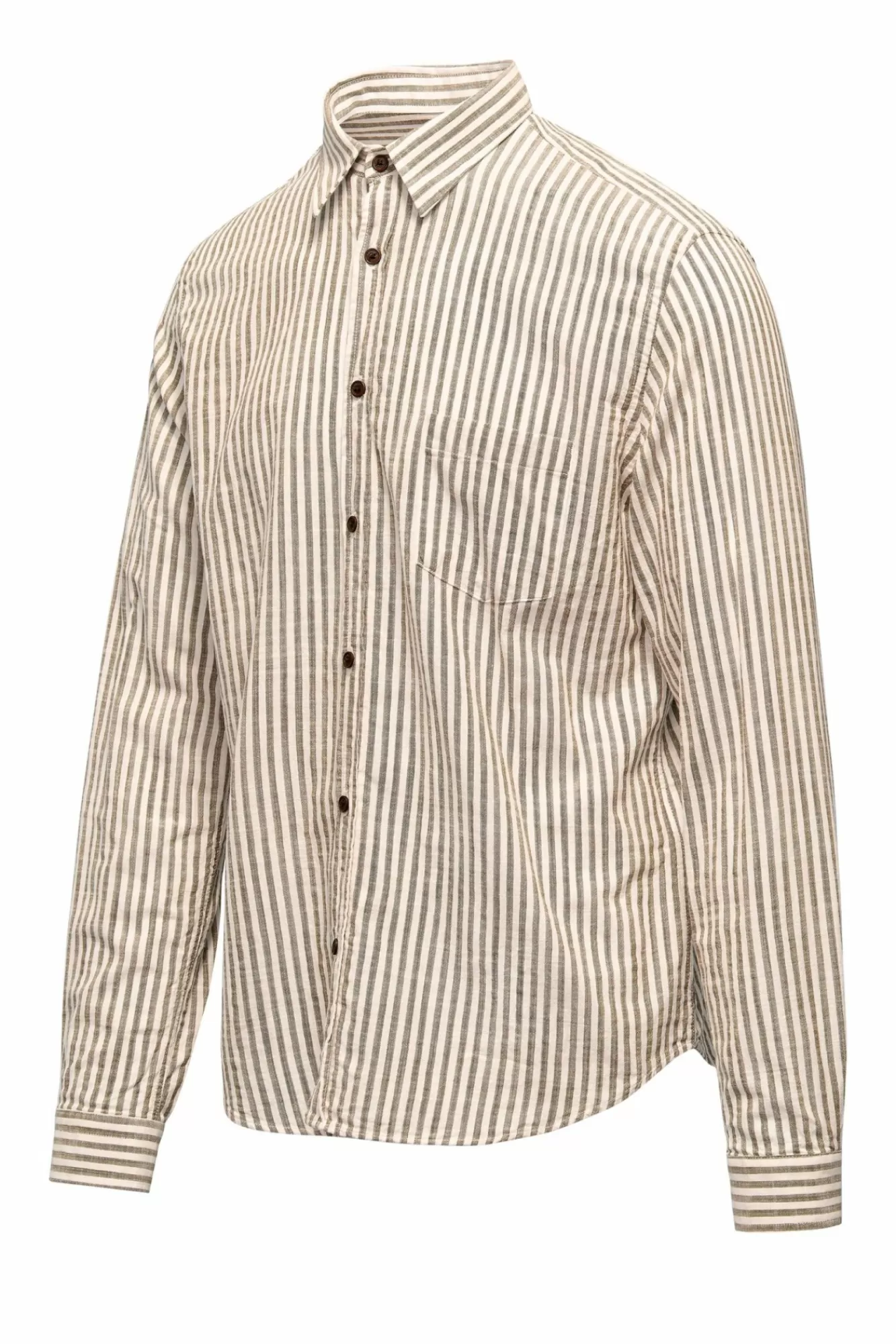 Camicia In Lino/Cotone A Righe>Bomboogie Best Sale