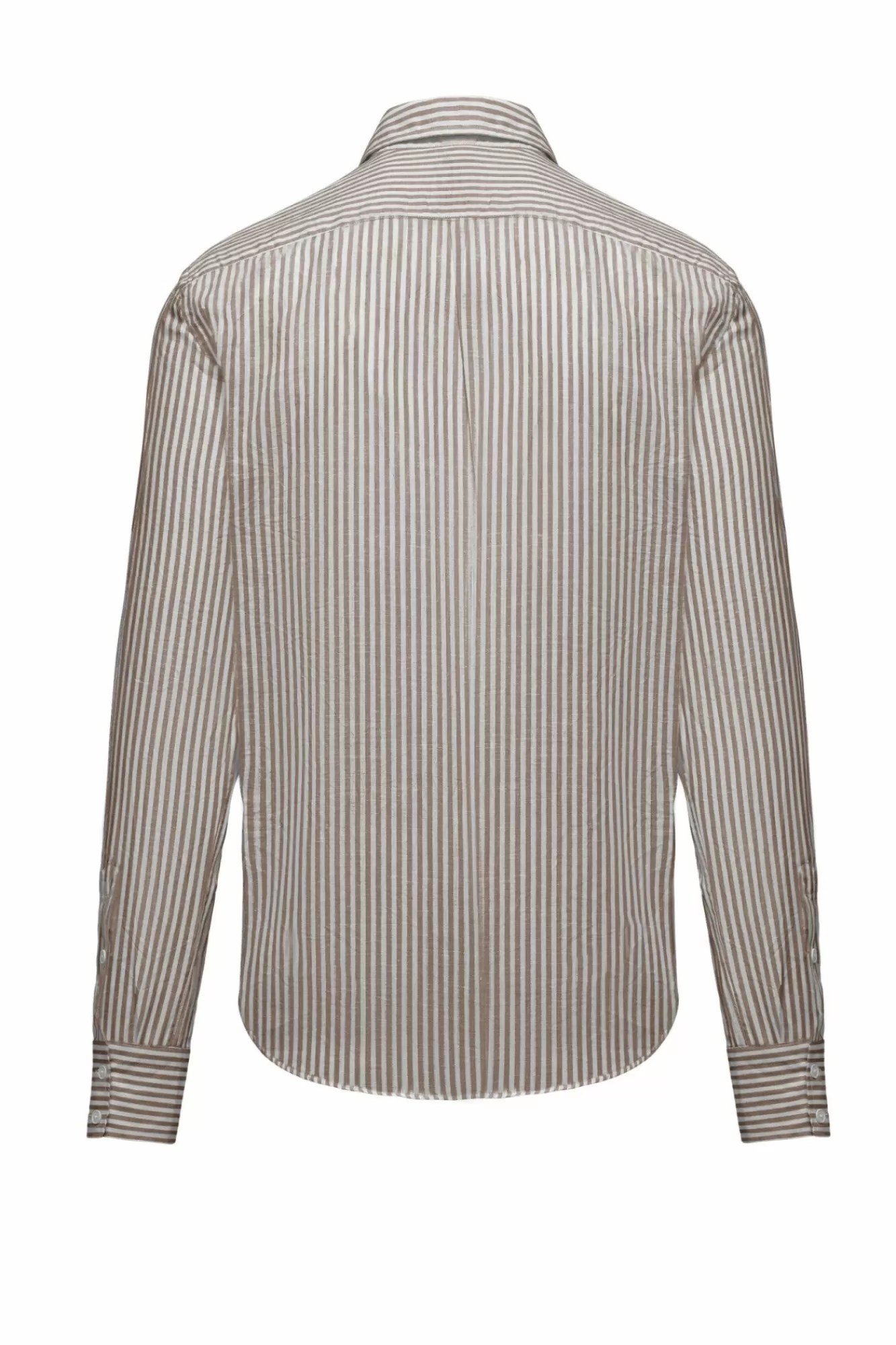 Camicia In Lino/Cotone A Righe>Bomboogie Outlet