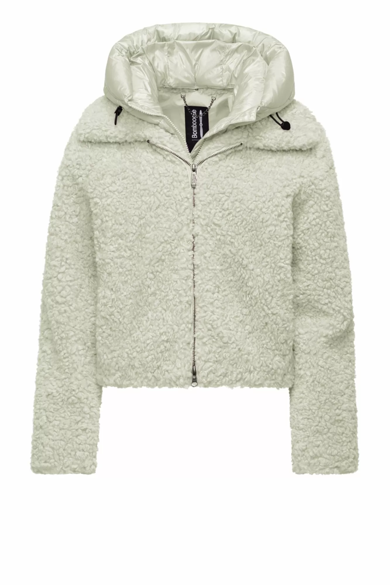 Cappotto Corto In Sherpa Fleece Con Cappuccio>Bomboogie Fashion