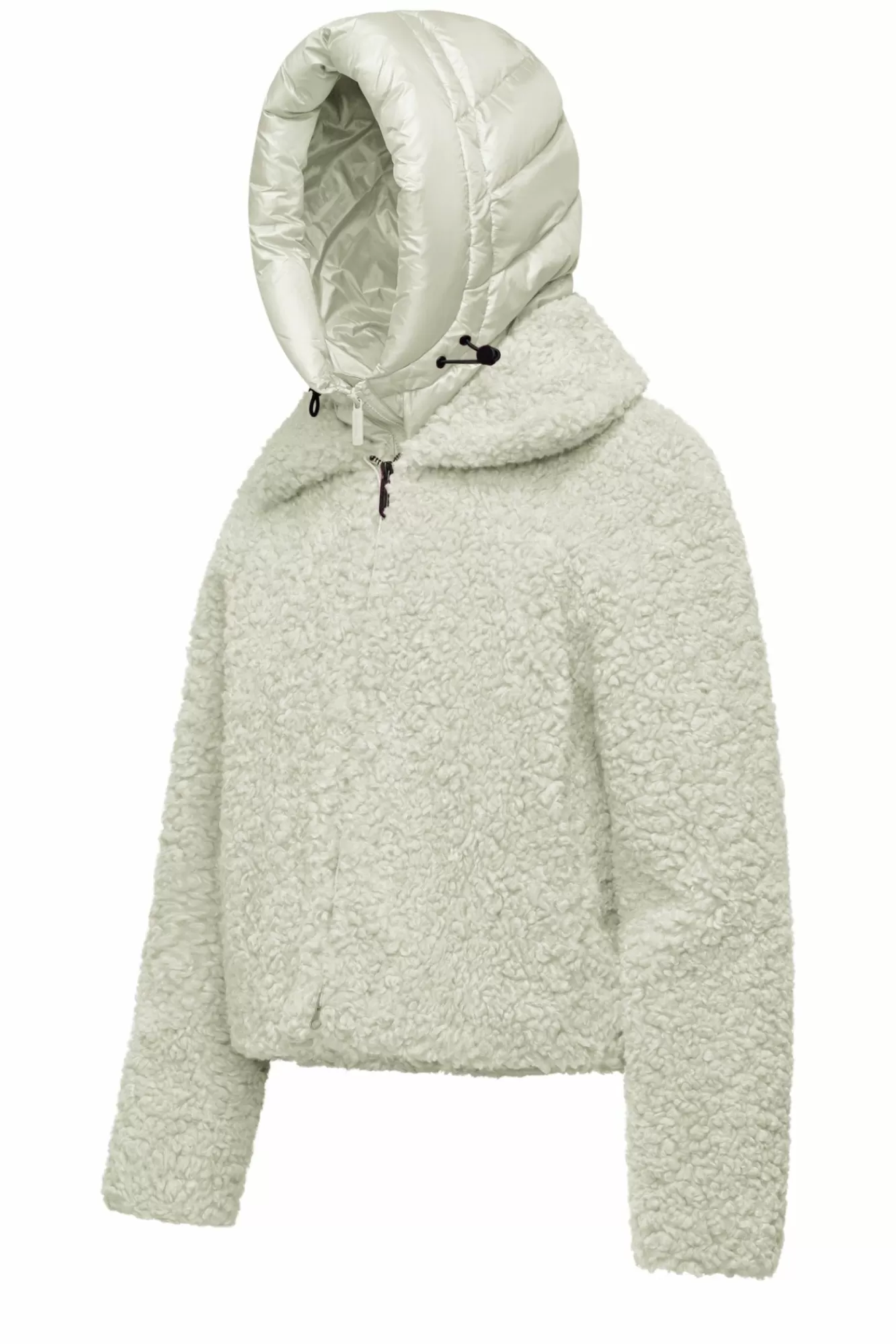 Cappotto Corto In Sherpa Fleece Con Cappuccio>Bomboogie Fashion