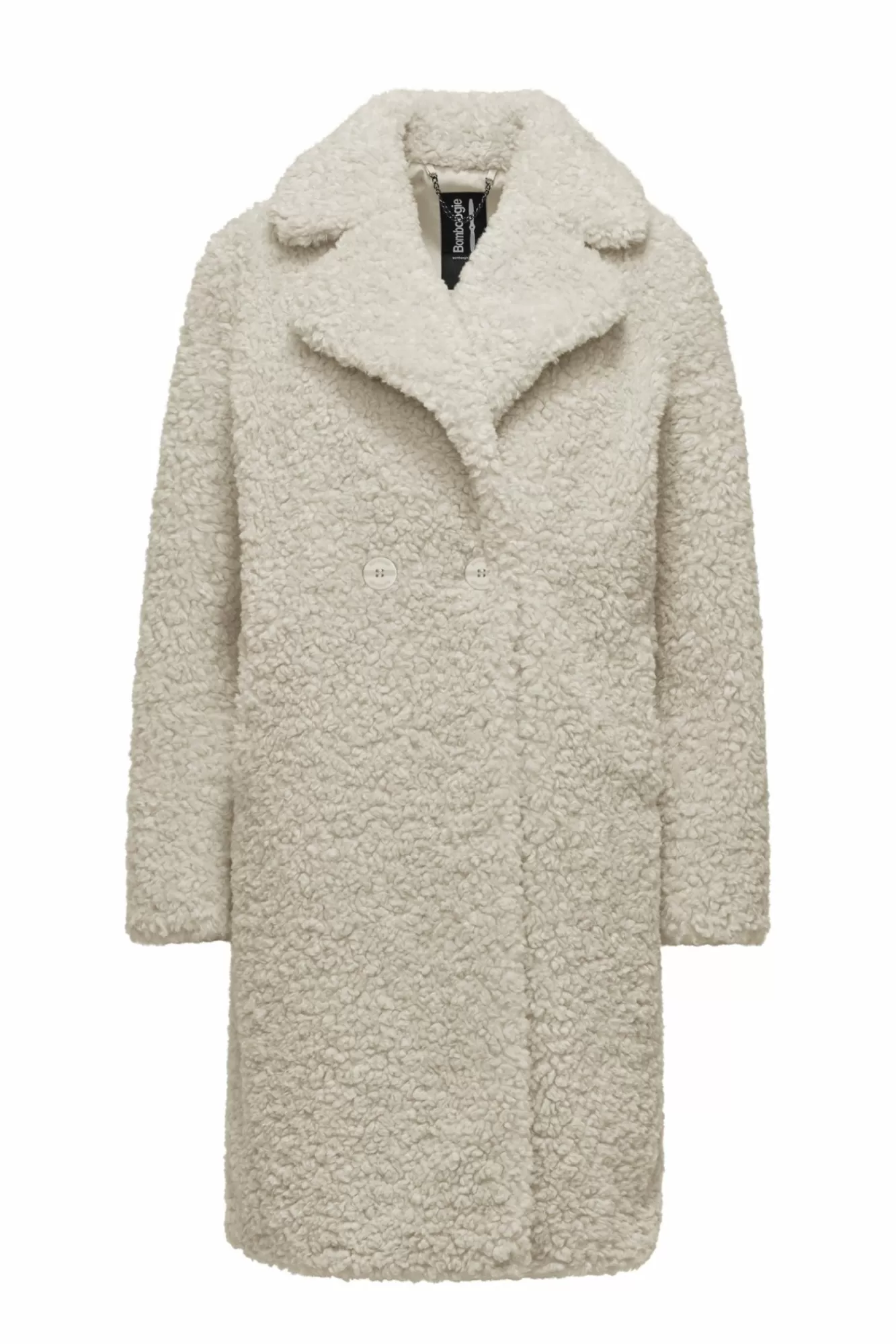 Cappotto In Sherpa Fleece Con Revers>Bomboogie Store