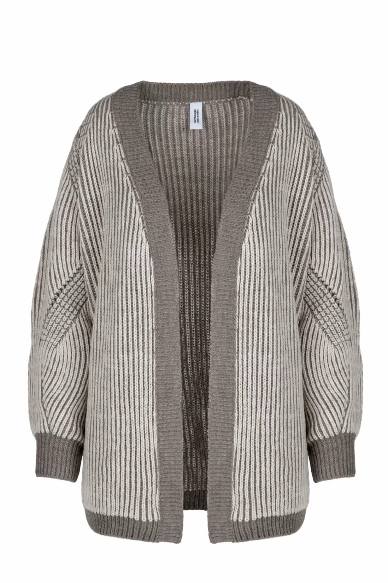 Cardigan Bicolore In Tricot Misto Lana>Bomboogie Clearance
