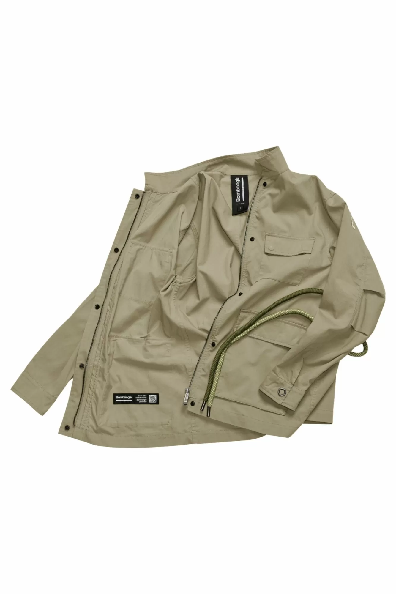 Field Jacket Sfoderata Con Cintura In Corda Bicolore>Bomboogie Flash Sale