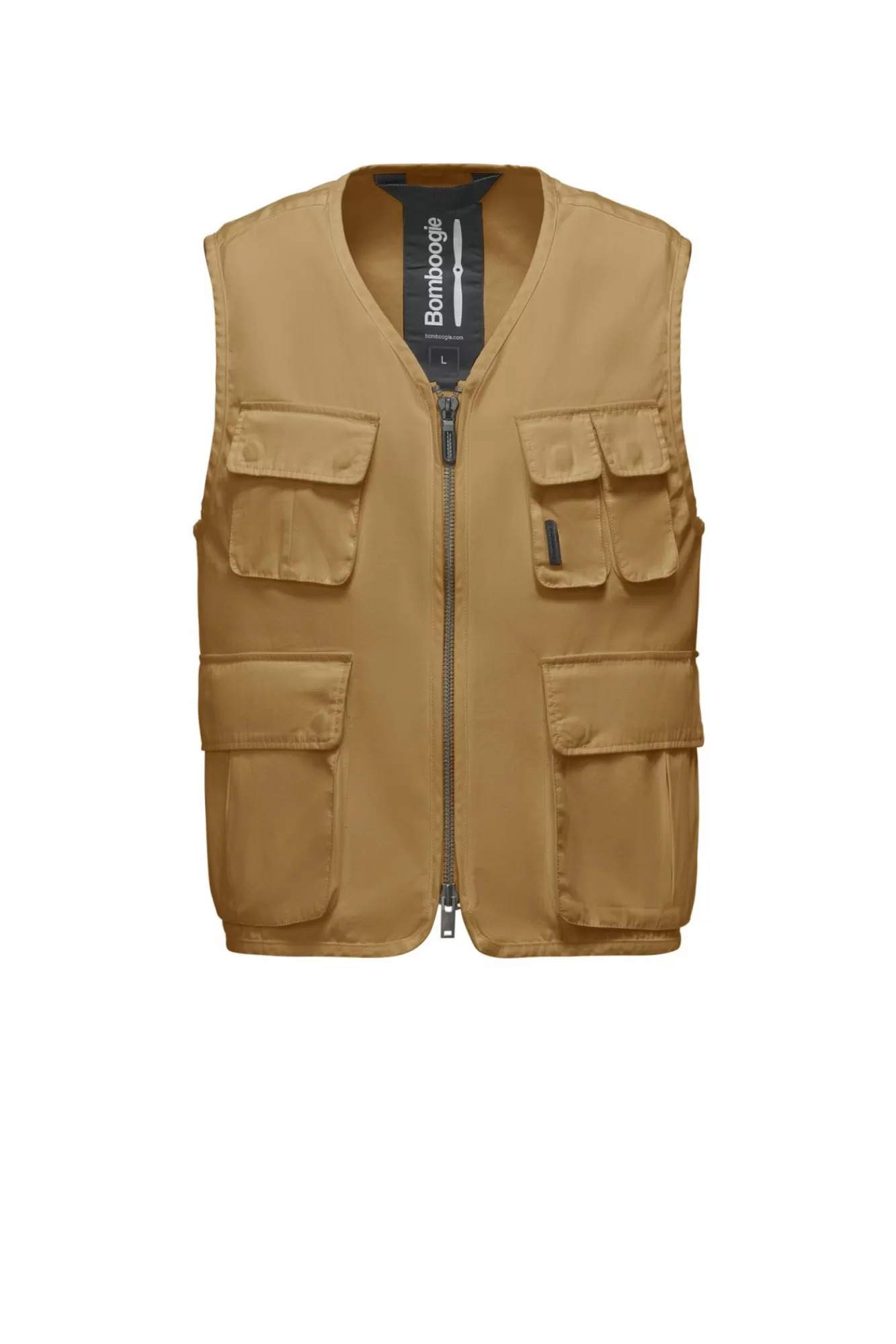 Gilet Multitasche In Popeline Di Cotone>Bomboogie Fashion