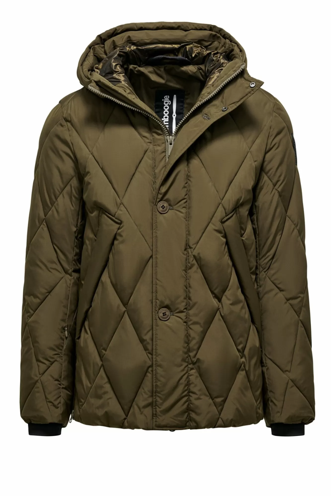 Parka Corto Con Trapuntatura A Rombi>Bomboogie Discount