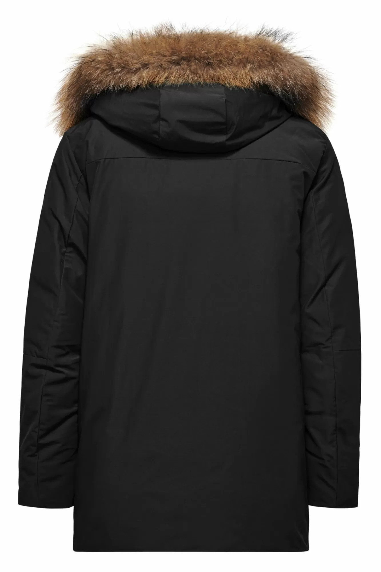 Parka Imbottitura Riciclata Con Bordo Cappuccio In Vera Pelliccia>Bomboogie Sale