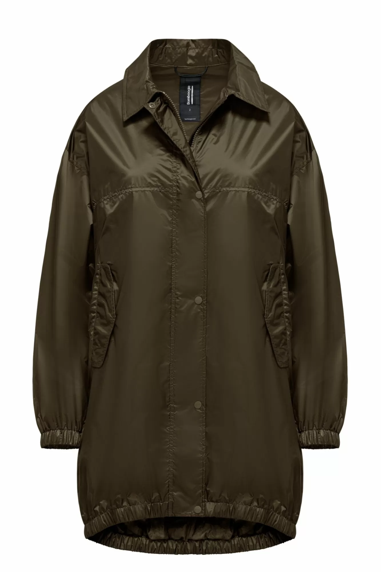 Parka In Nylon Brillante Con Colletto>Bomboogie Best Sale