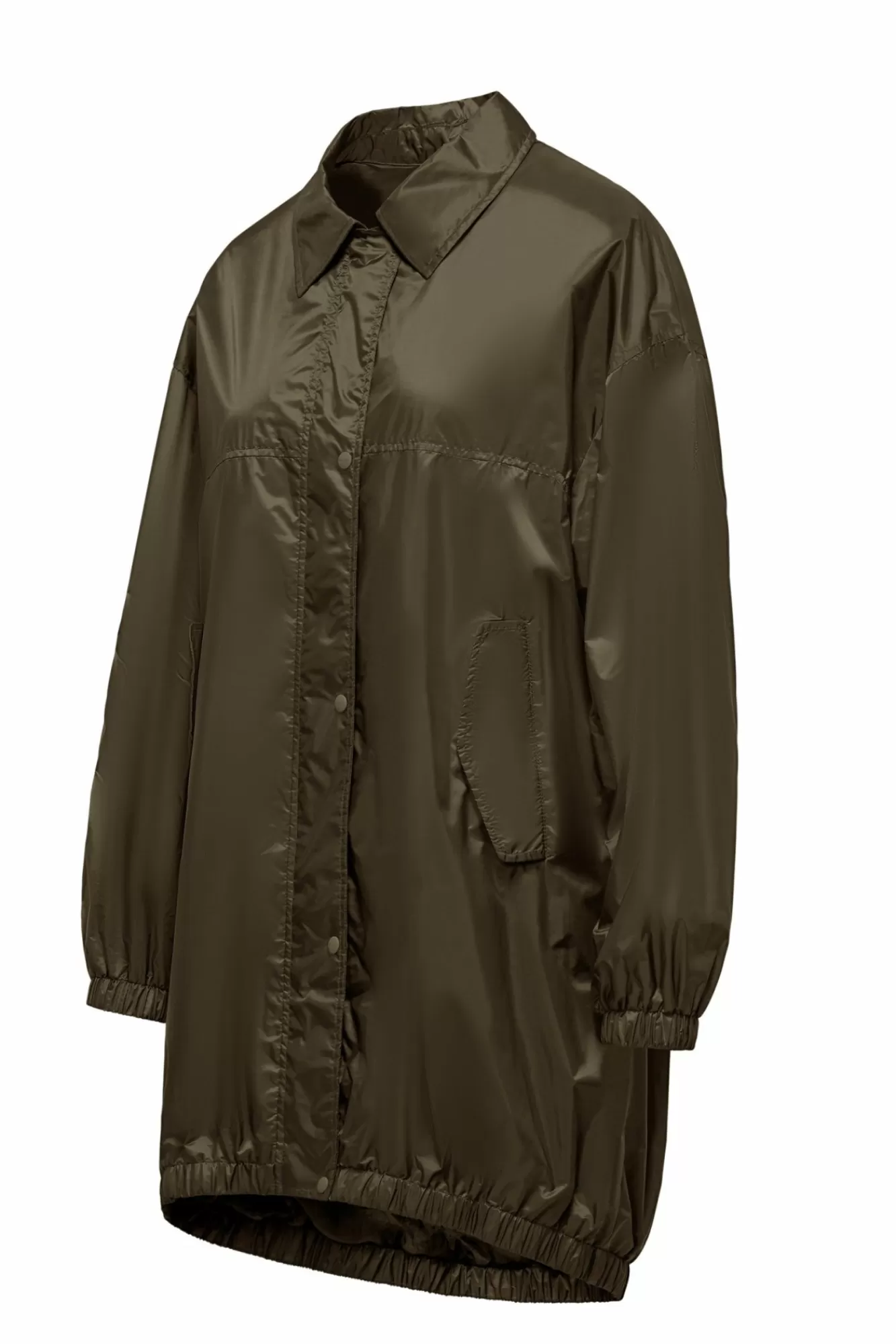 Parka In Nylon Brillante Con Colletto>Bomboogie Best Sale