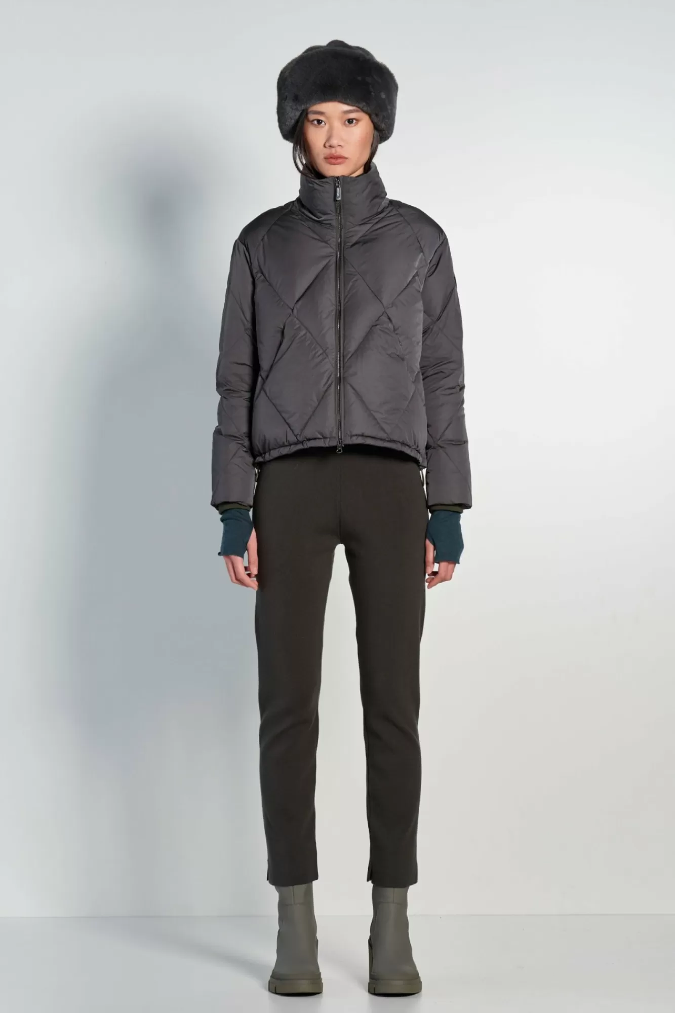 Piumino Corto In Nylon Trapuntatura A Rombi>Bomboogie Best Sale