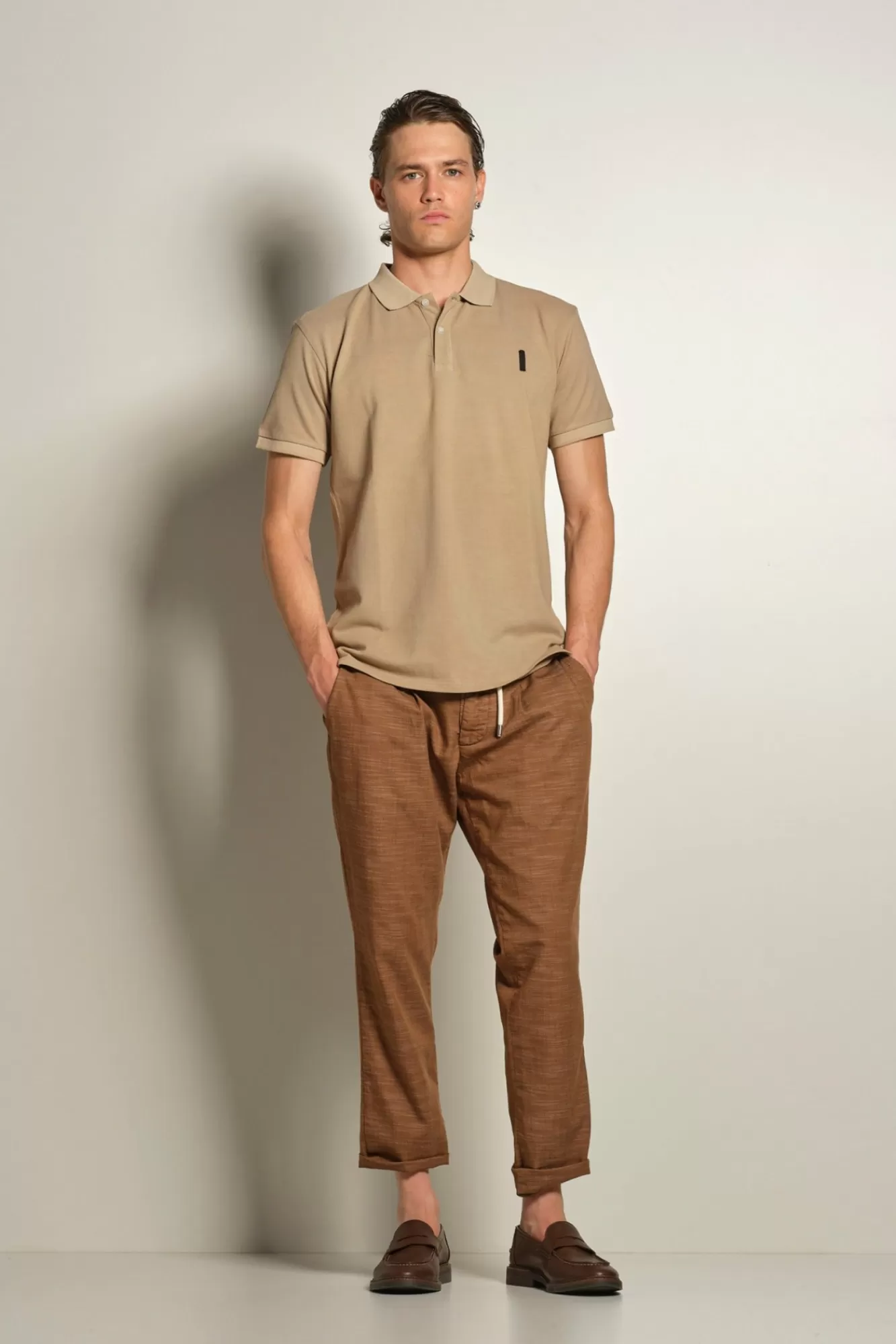 Polo A Manica Corta In Cotone Piquet Tinto Capo>Bomboogie Outlet