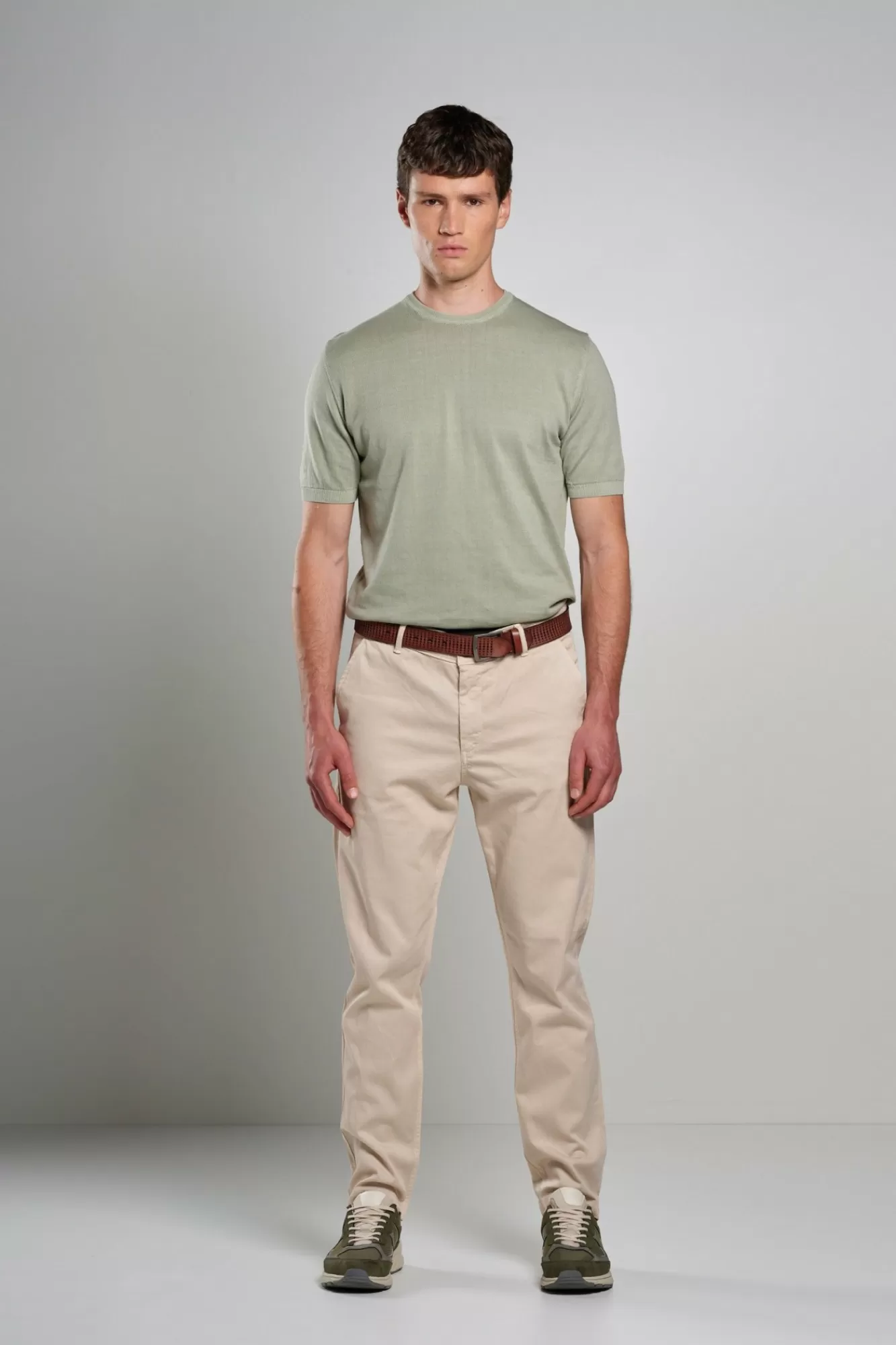 Pullover Girocollo A Manica Corta In Maglia Rasata Faded>Bomboogie Cheap