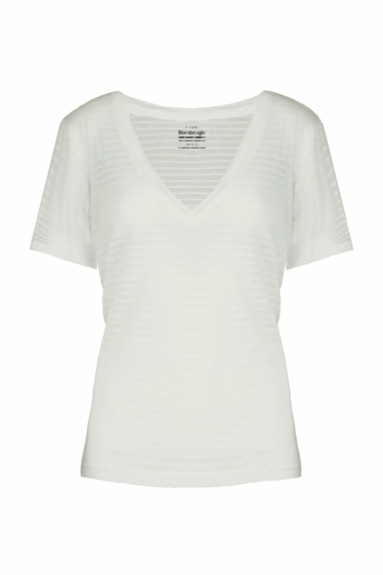 T-Shirt A Manica Corta Con Scollo A V>Bomboogie Cheap