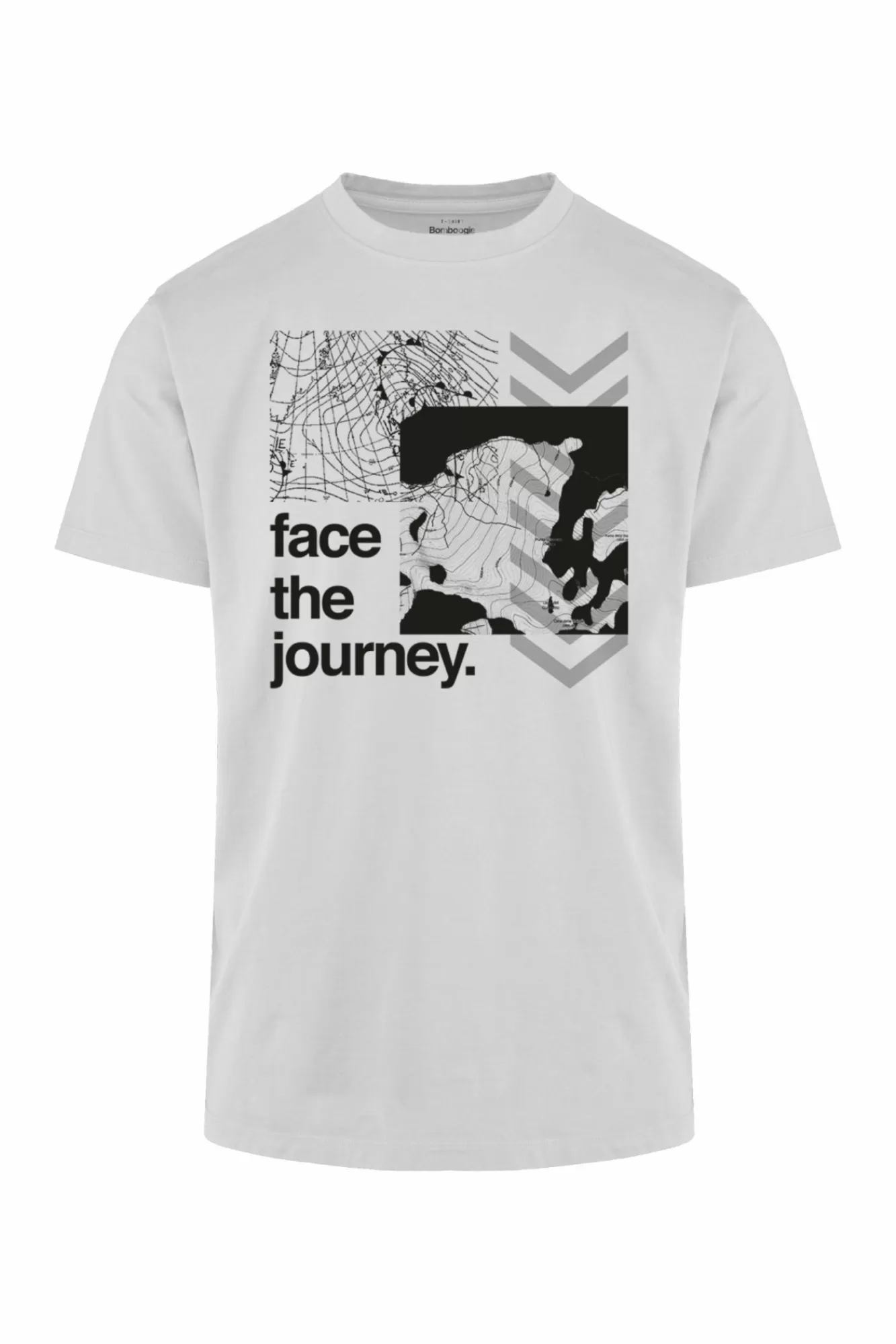 T-Shirt Girocollo Con Stampa Face The Journey>Bomboogie Hot