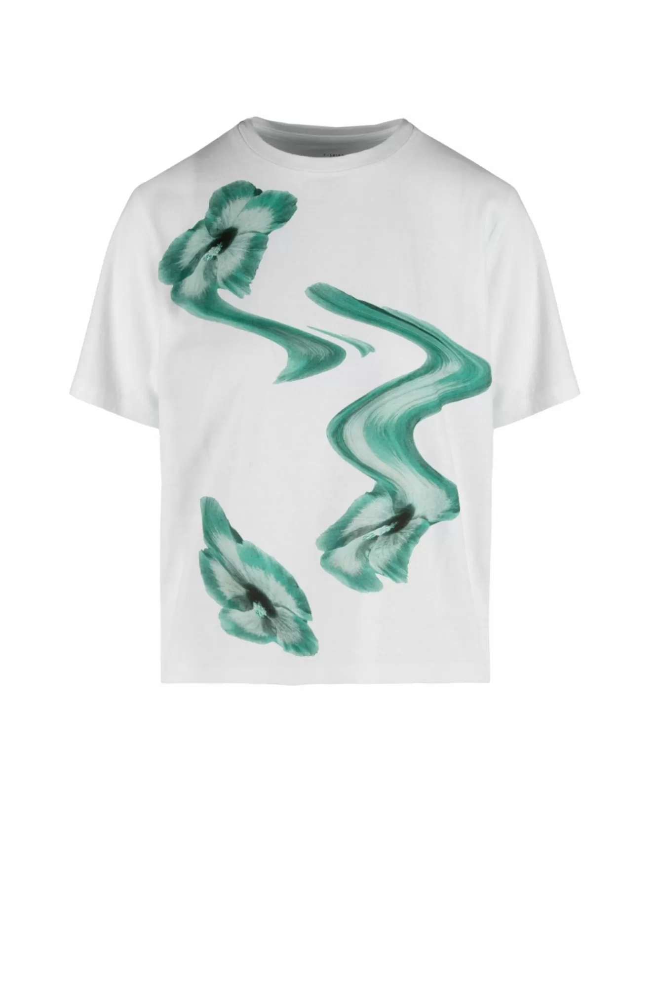 T-Shirt Girocollo Con Stampa Liquid Flower>Bomboogie Outlet