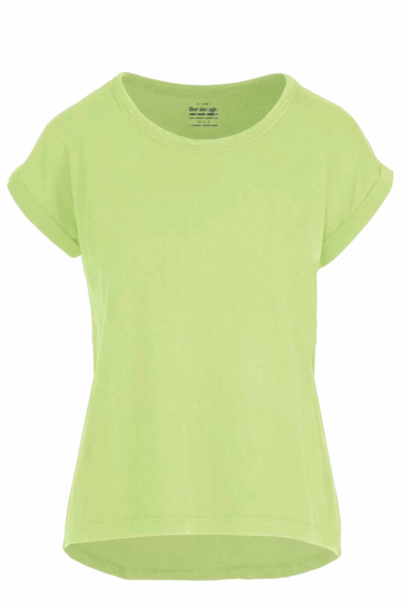 T-Shirt Girocollo Con Taglio Vivo E Maniche Risvoltate>Bomboogie Sale